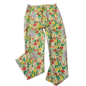 Cat & Jack Cotton Multicolor Bright Chunky Spring Floral Leggings Happy Soft